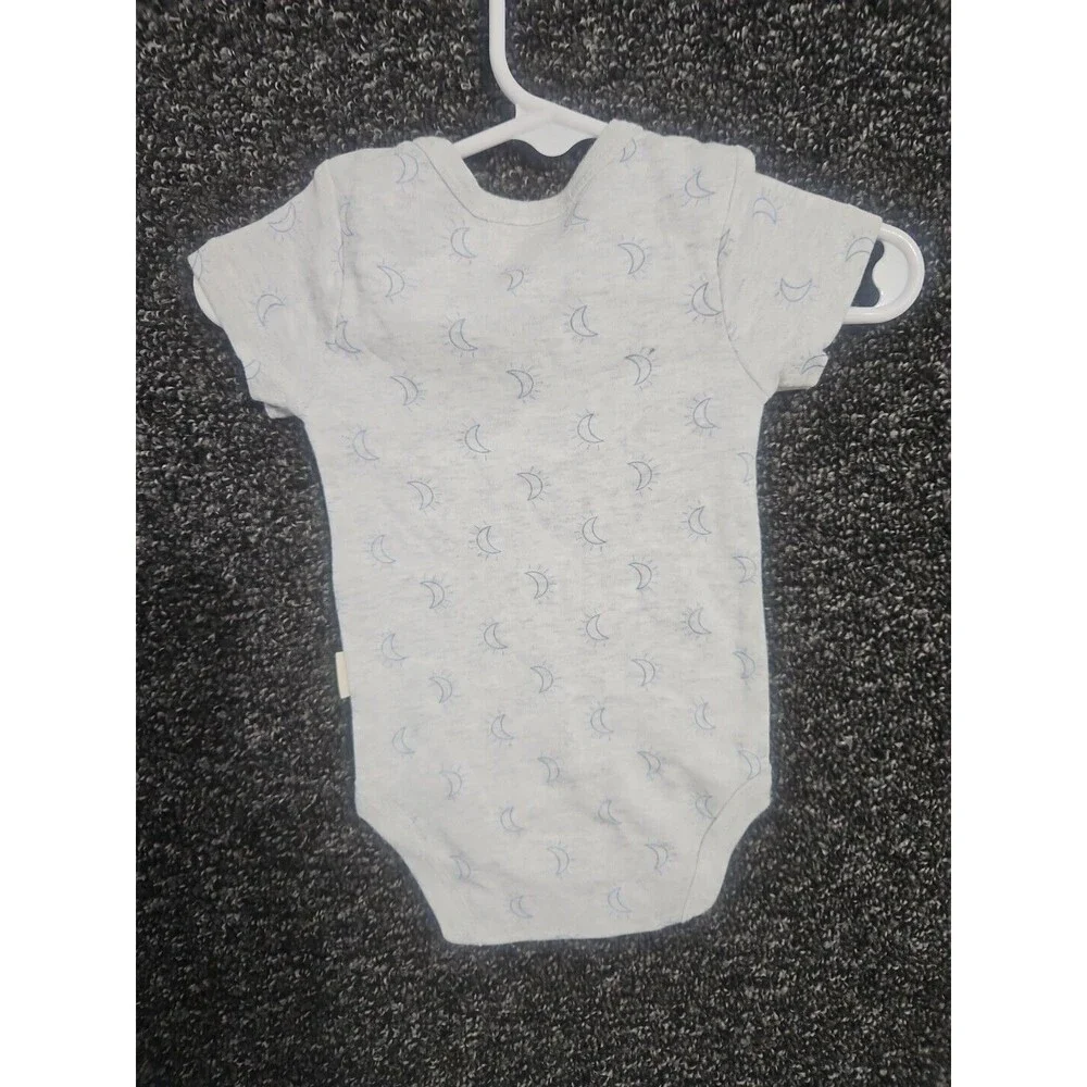 Rabbit + Bear by Emily & Oliver Baby Infant One-Piece Bodysuit 0-3 M Moon NWOT